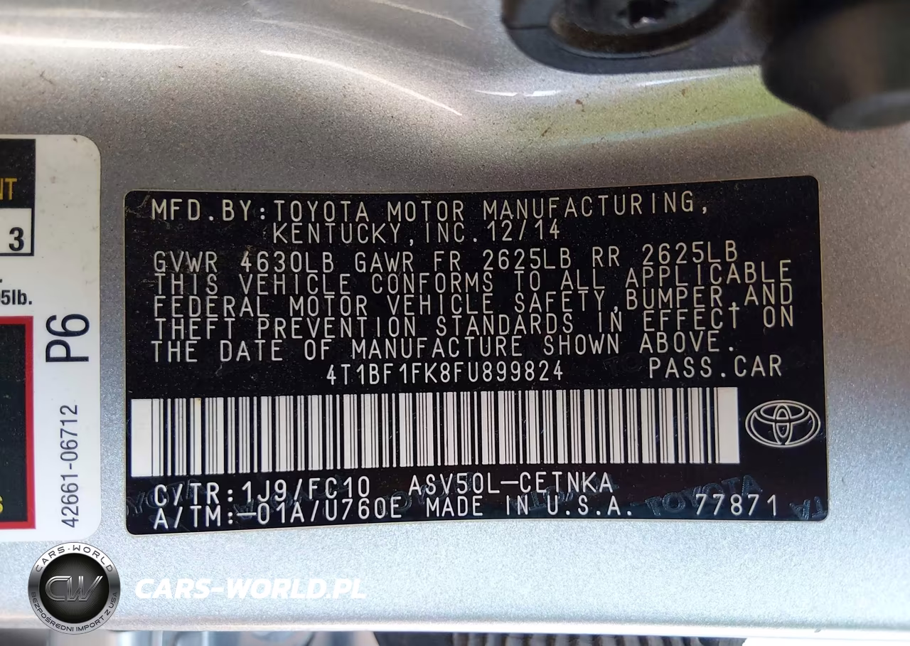 2015 Toyota Camry Le VIN:4T1BF1FK8FU899824 - 9