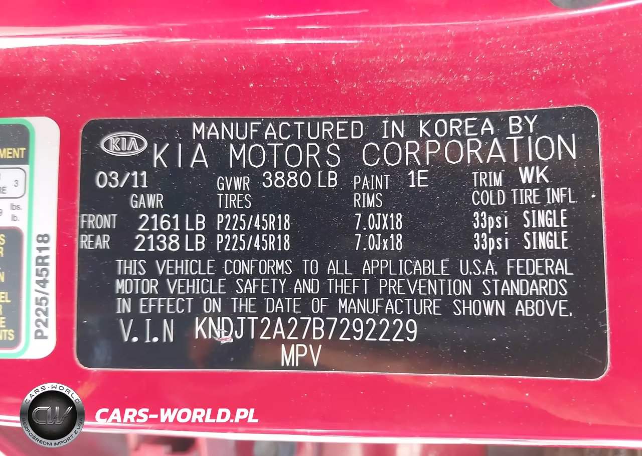 2011 Kia Soul + VIN:KNDJT2A27B7292229 - 9