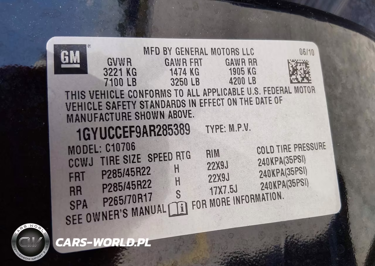 2010 Cadillac Escalade Premium VIN:1GYUCCEF9AR285389 - 9