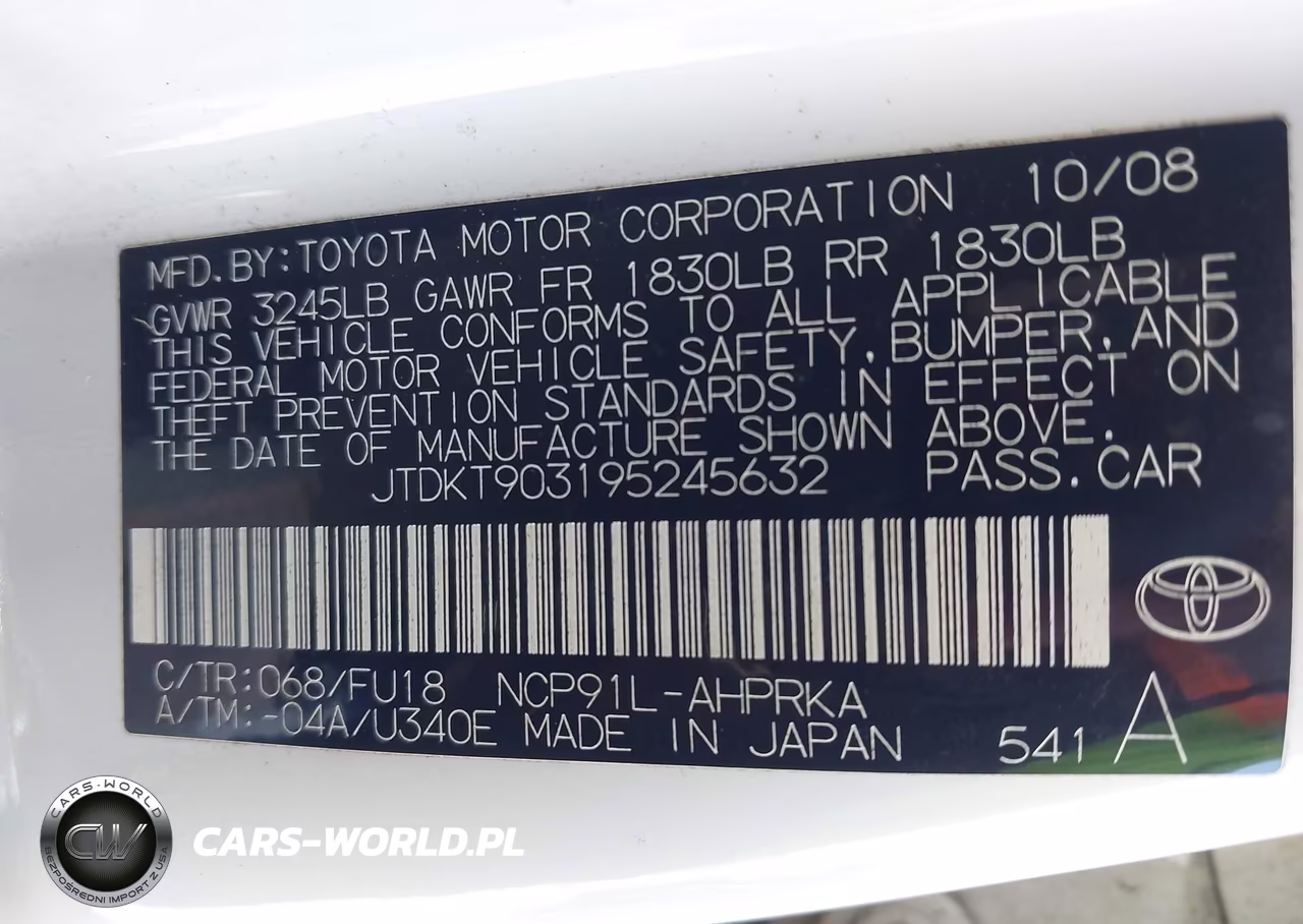 2009 Toyota Yaris VIN:JTDKT903195245632 - 9