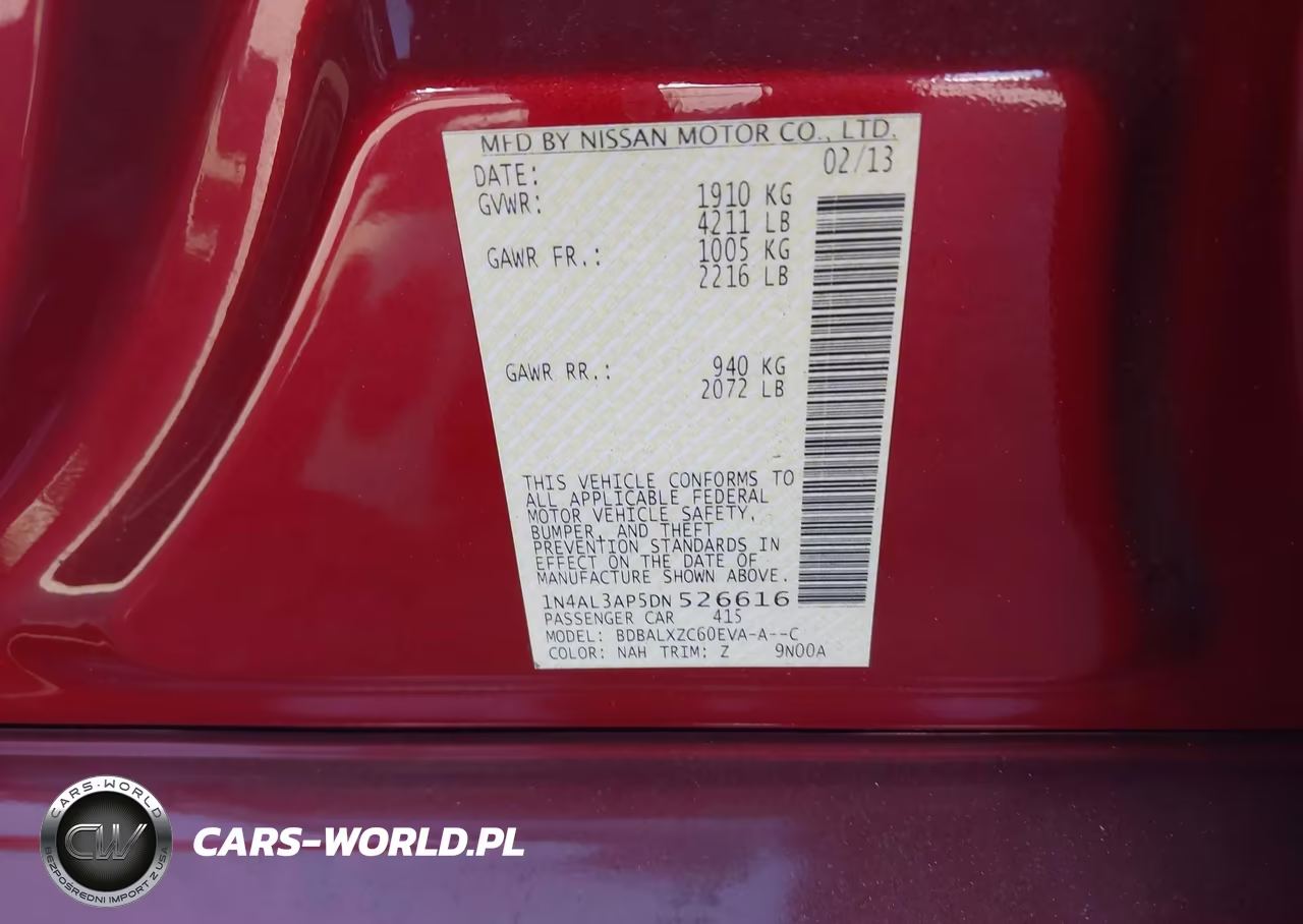 2013 Nissan Altima 2.5 Sl VIN:1N4AL3AP5DN526616 - 9