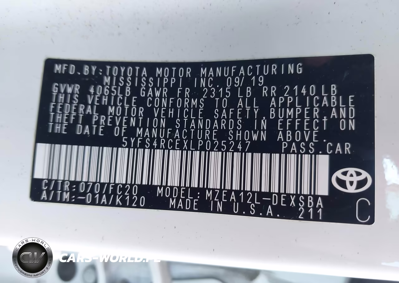 2020 Toyota Corolla Se VIN:5YFS4RCEXLP025247 - 9