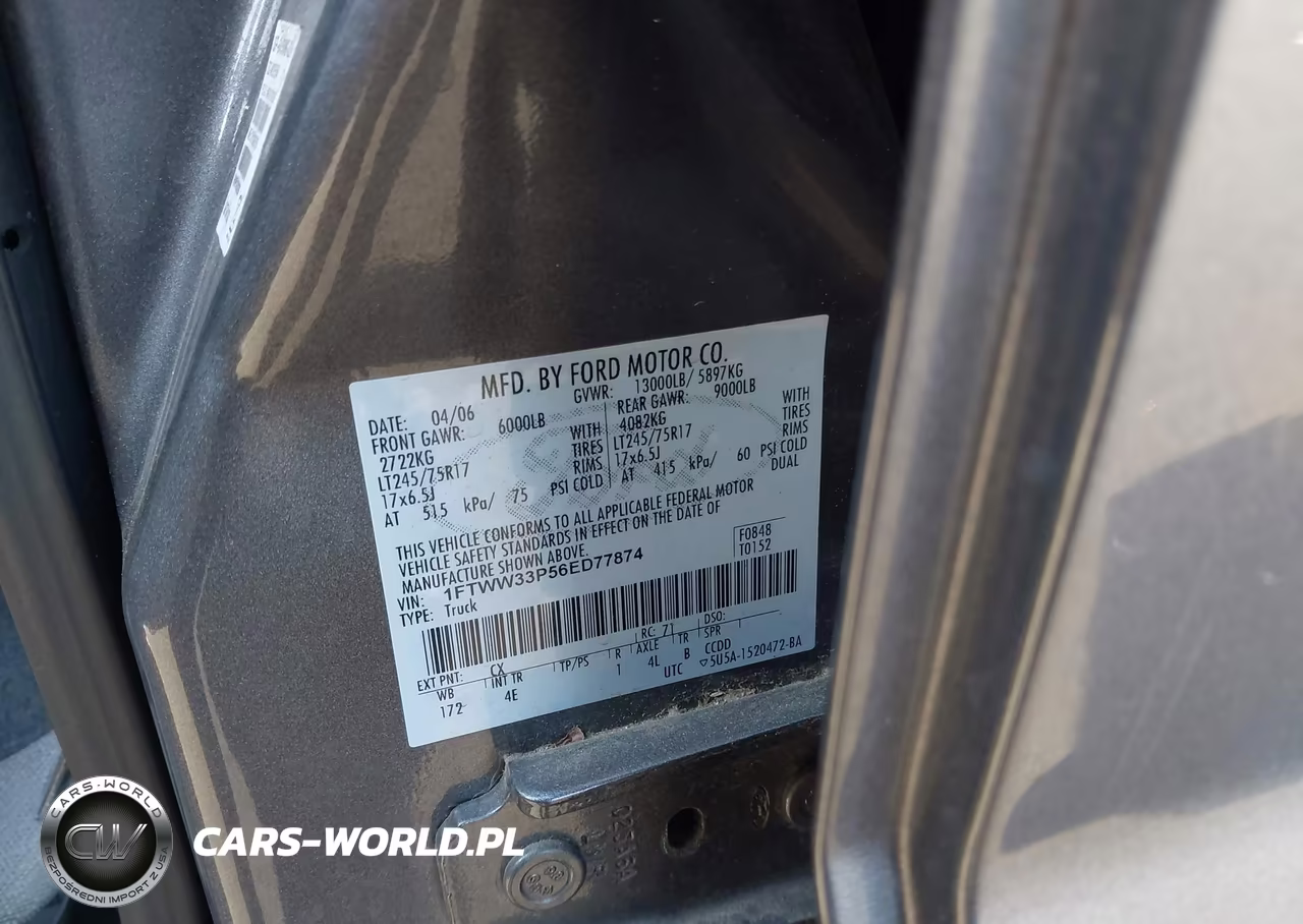 2006 Ford F-350 Lariat-Xl-Xlt VIN:1FTWW33P56ED77874 - 9