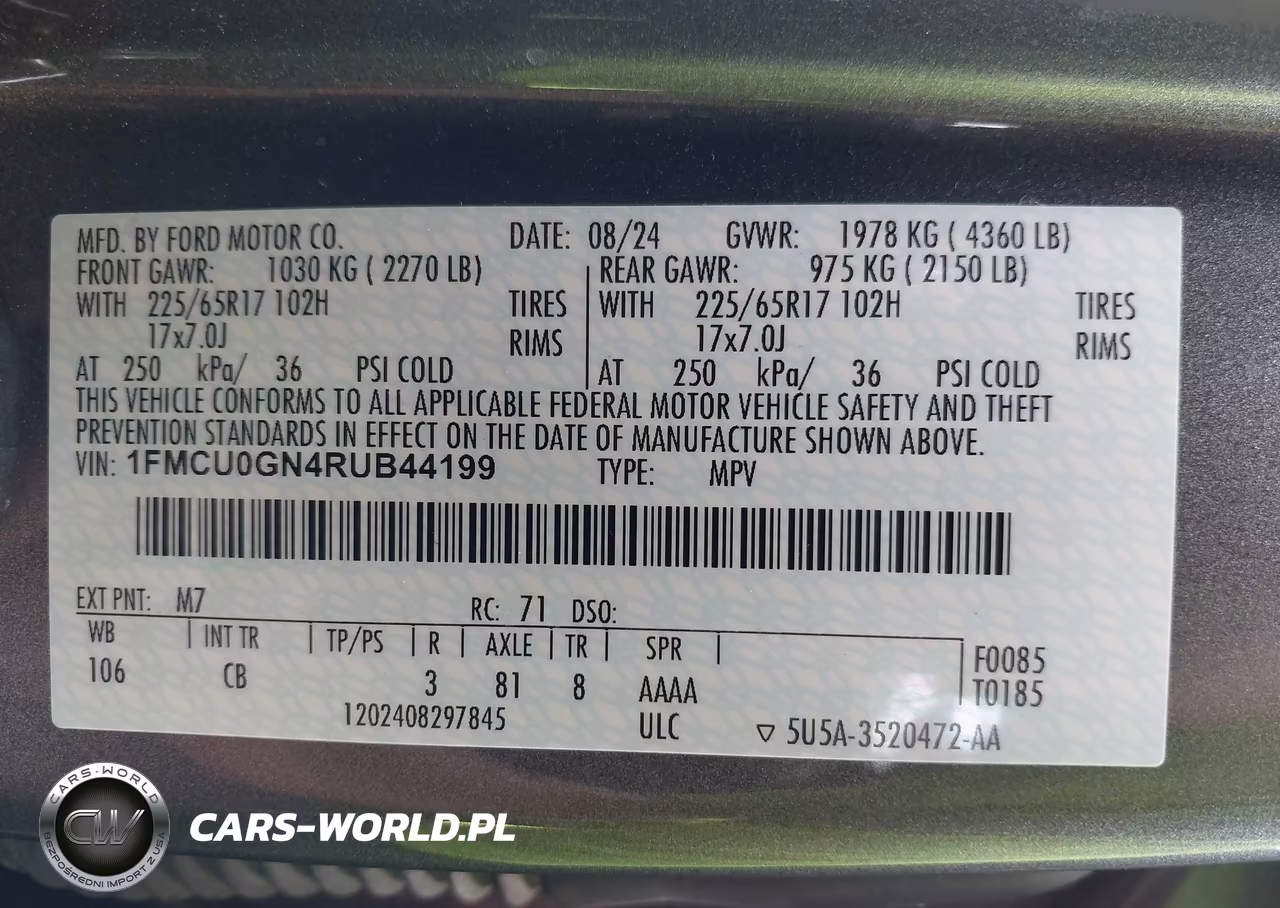 2024 Ford Escape Active VIN:1FMCU0GN4RUB44199 - 9