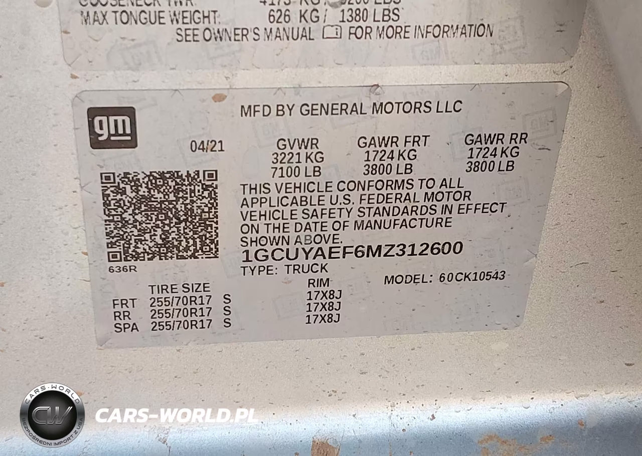 2021 Chevrolet Silverado 1500 4Wd Short Bed Wt VIN:1GCUYAEF6MZ312600 - 9