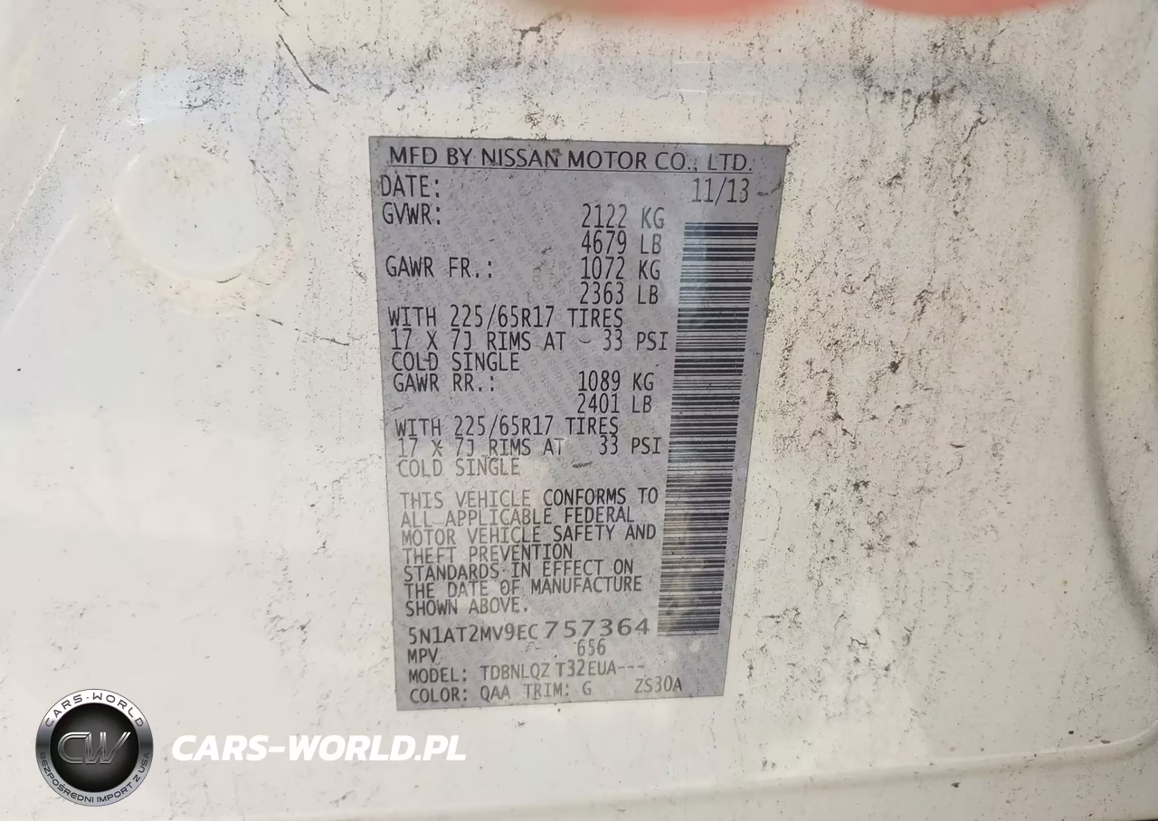 2014 Nissan Rogue Sv VIN:5N1AT2MV9EC757364 - 9