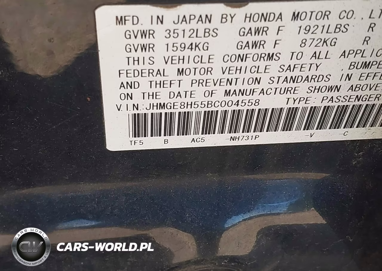 2011 Honda Fit Sport VIN:JHMGE8H55BC004558 - 9