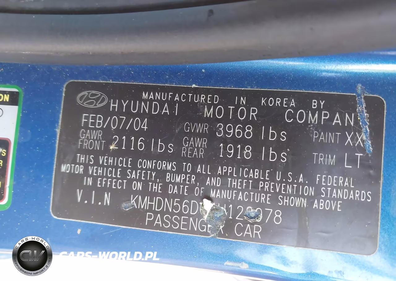 2004 Hyundai Elantra Gt VIN:KMHDN56D04U123978 - 9