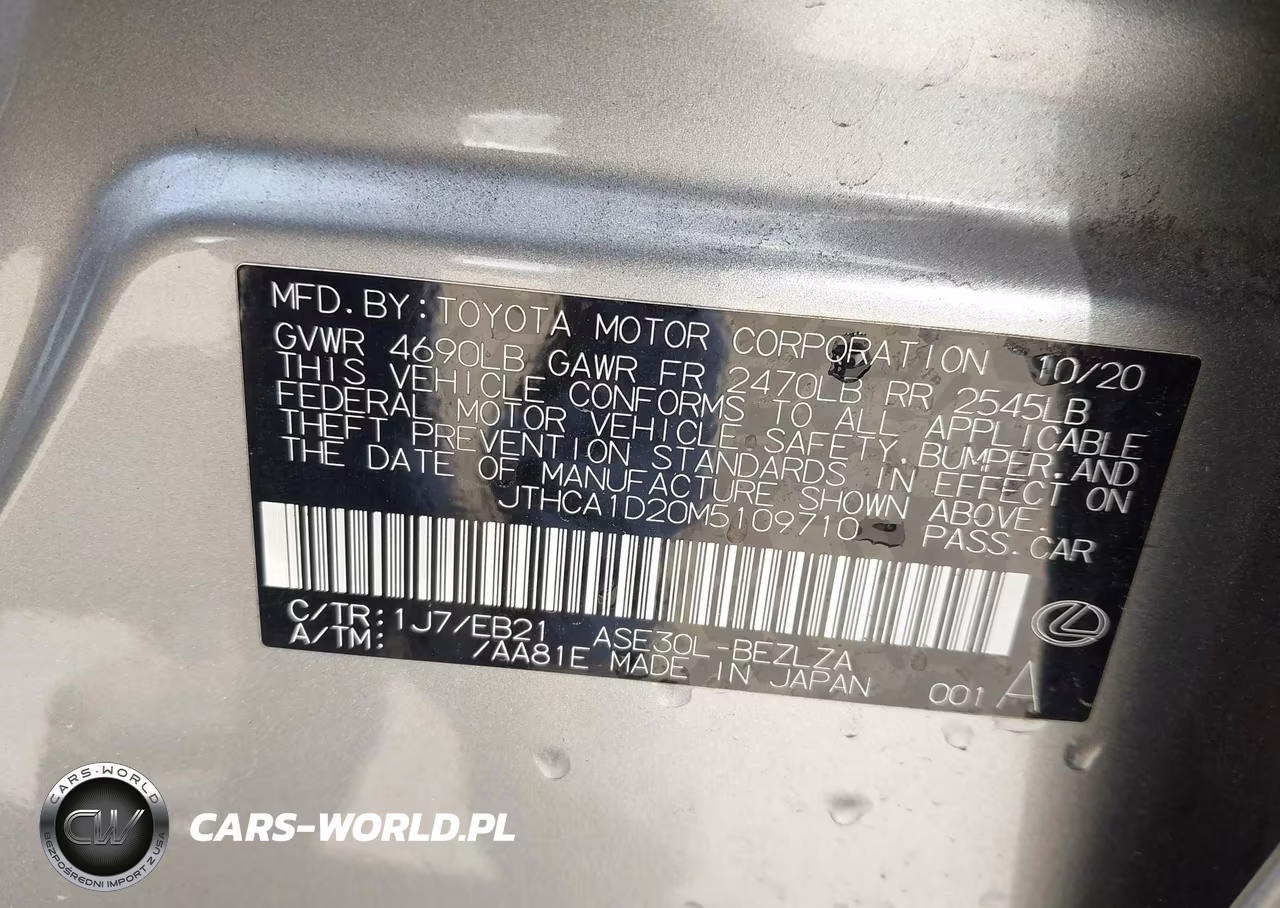 2021 Lexus Is 300 VIN:JTHCA1D20M5109710 - 9