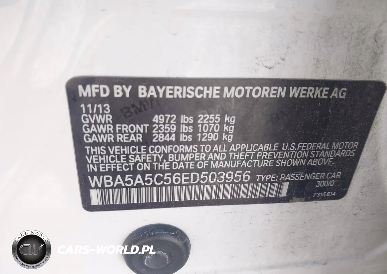 2014 BMW 528I VIN:WBA5A5C56ED503956 - 9