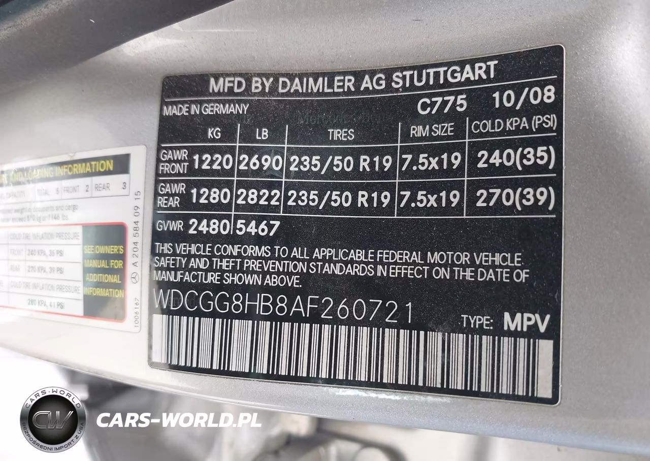 2010 Mercedes-Benz Glk 350 4Matic VIN:WDCGG8HB8AF260721 - 9
