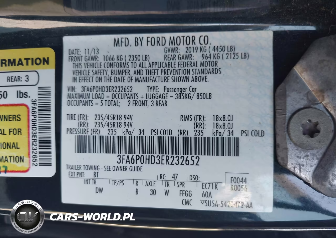 2014 Ford Fusion Se VIN:3FA6P0HD3ER232652 - 9