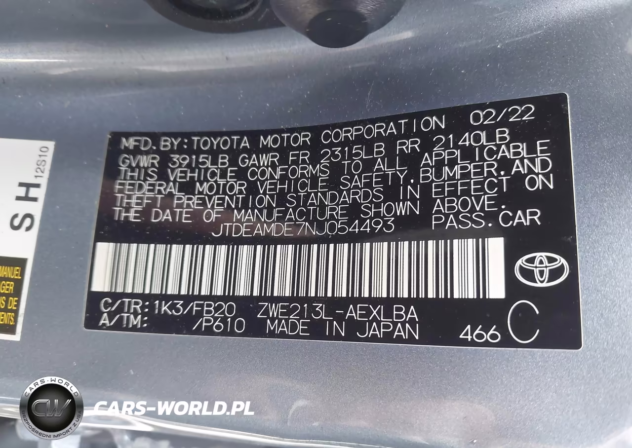 2022 Toyota Corolla Hybrid Le VIN:JTDEAMDE7NJ054493 - 9