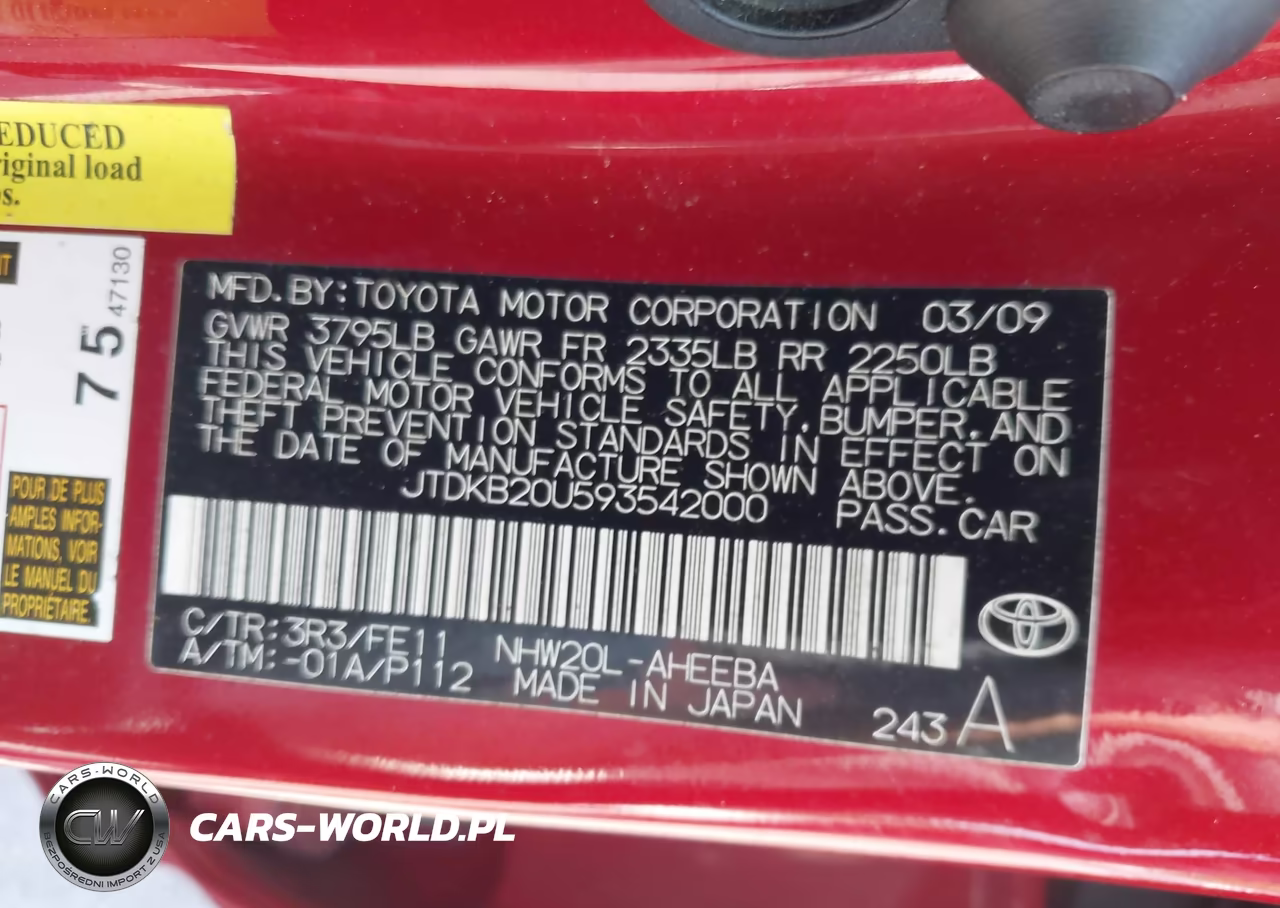 2009 Toyota Prius VIN:JTDKB20U593542000 - 9