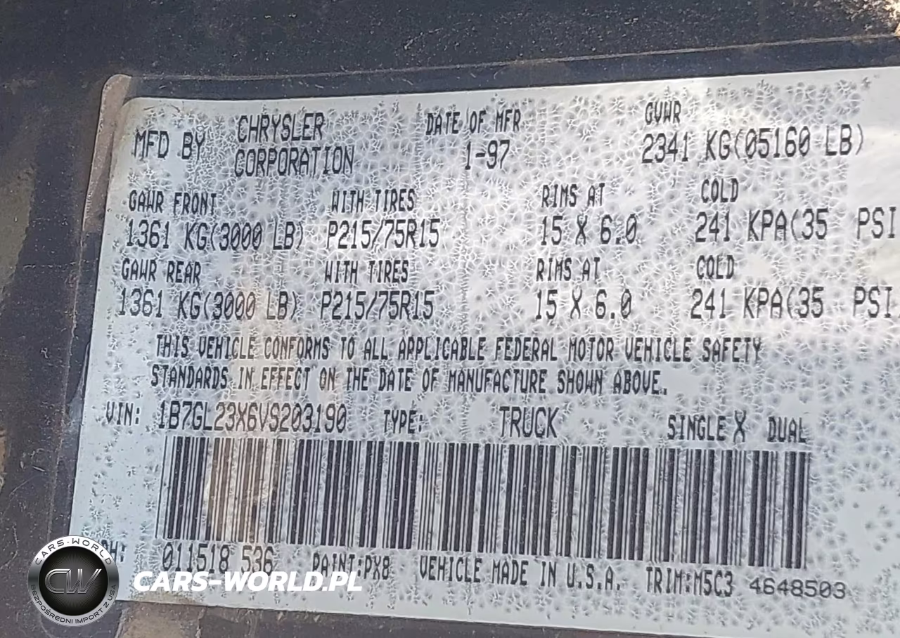 1997 Dodge Dakota Slt-Sport VIN:1B7GL23X6VS203190 - 9