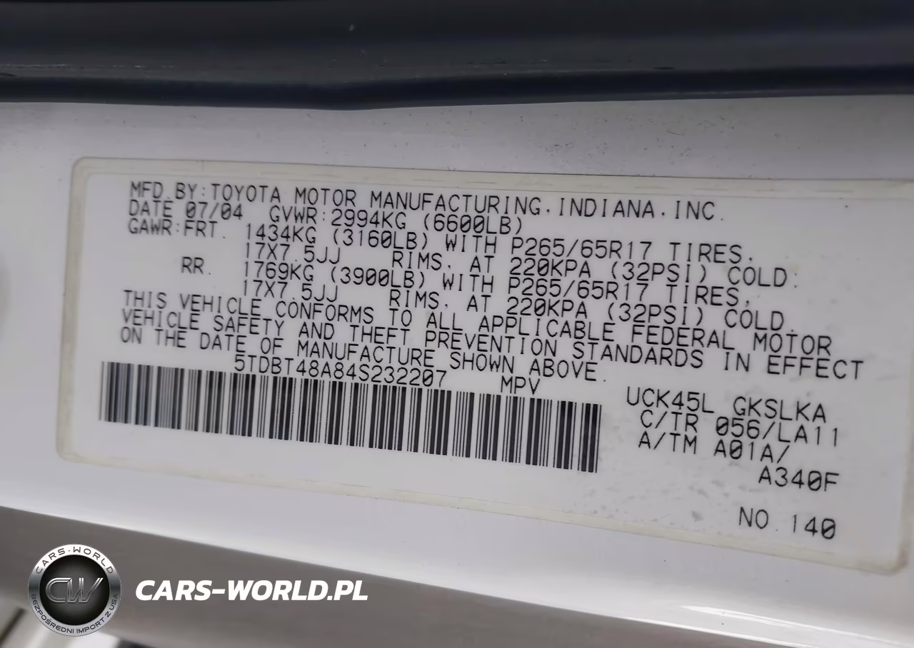 2004 Toyota Sequoia Limited V8 VIN:5TDBT48A84S232207 - 9
