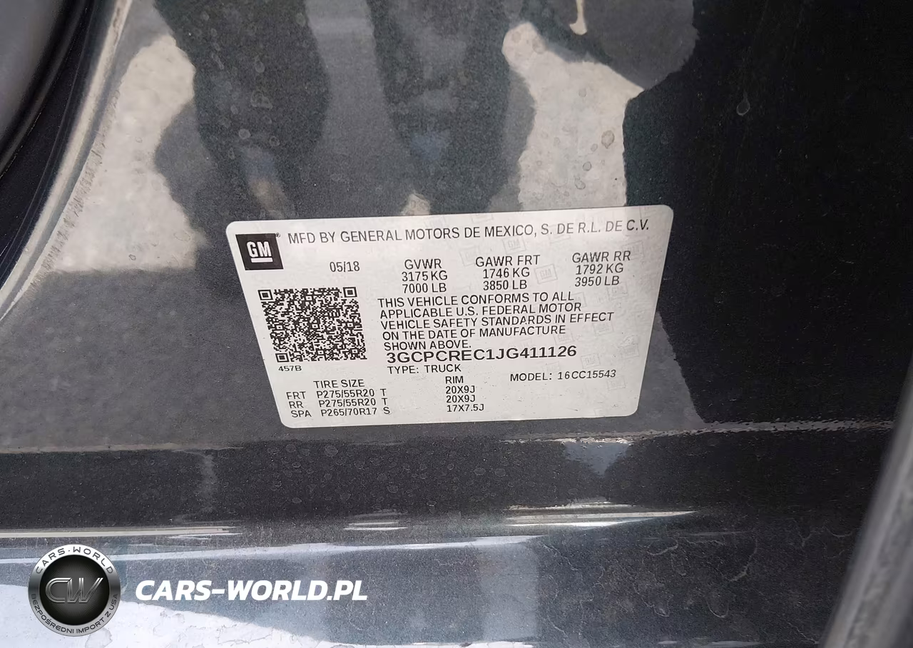 2018 Chevrolet Silverado 1500 1Lt VIN:3GCPCREC1JG411126 - 9