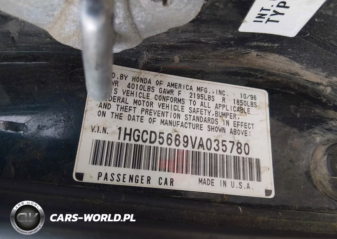 1997 Honda Accord Ex VIN:1HGCD5669VA035780 - 9
