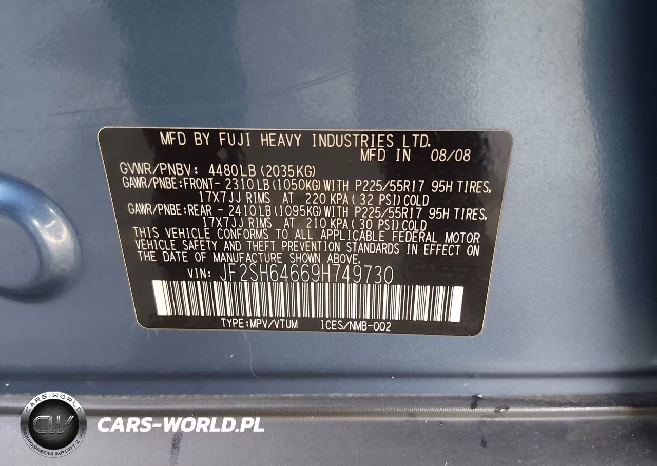 2009 Subaru Forester 2.5X Limited VIN:JF2SH64669H749730 - 9