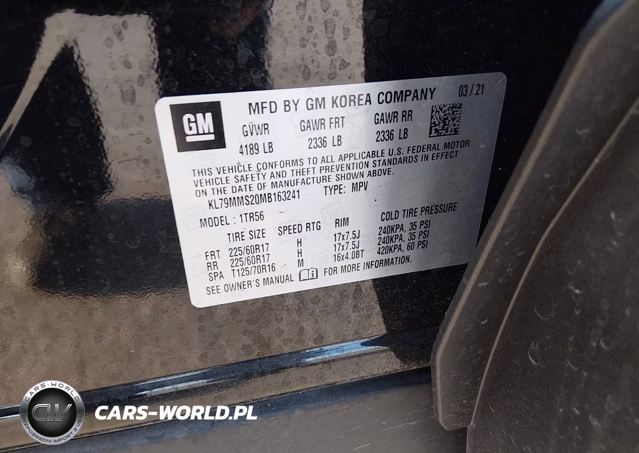 2021 Chevrolet Trailblazer Fwd Ls VIN:KL79MMS20MB163241 - 9
