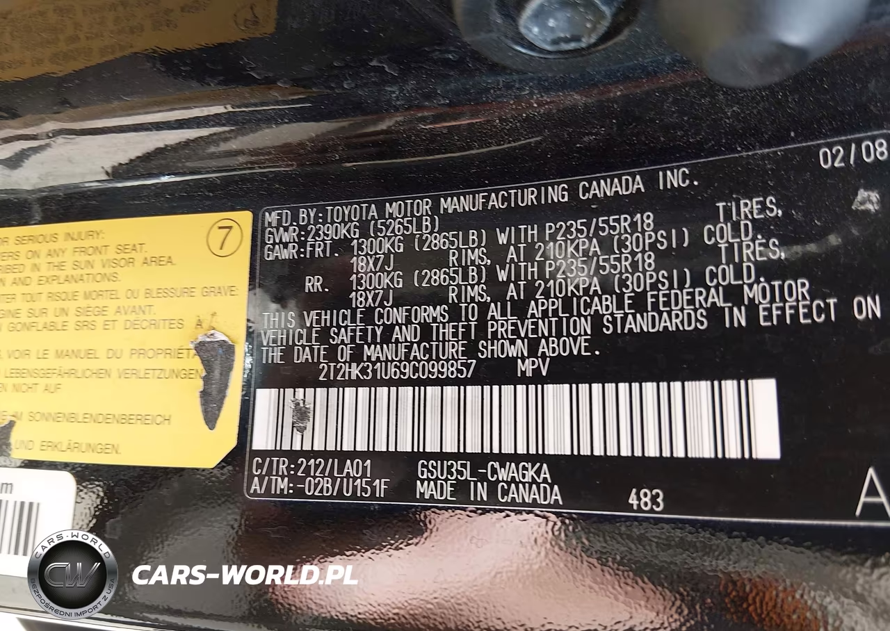2009 Lexus Rx 350 VIN:2T2HK31U69C099857 - 9