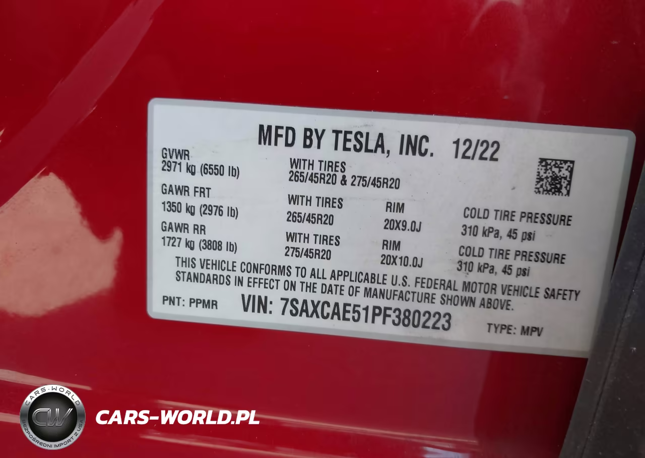 2023 Tesla Model X Dual Motor All-Wheel Drive-Standard Range VIN:7SAXCAE51PF380223 - 9