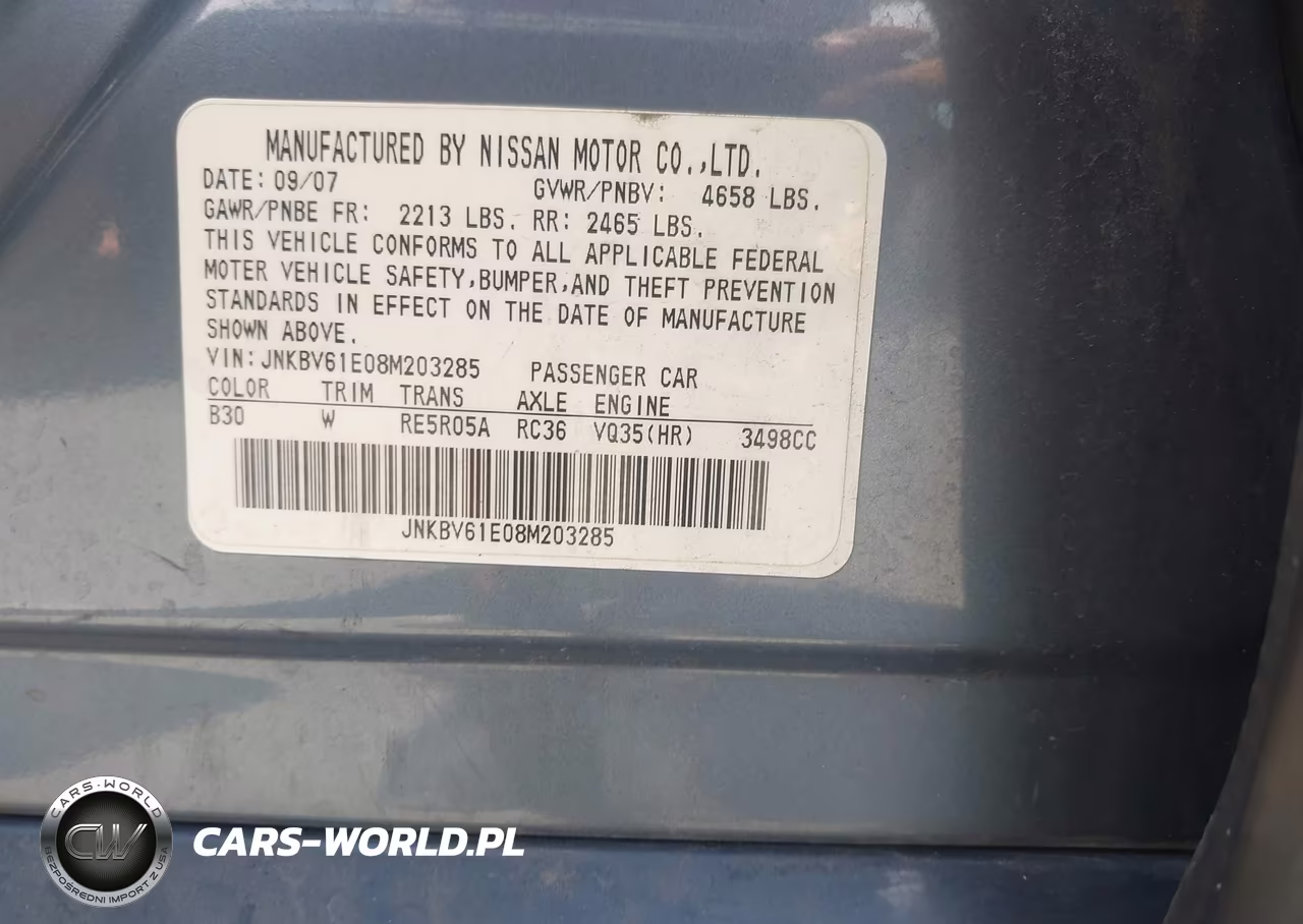 2008 Infiniti G35 Journey VIN:JNKBV61E08M203285 - 9