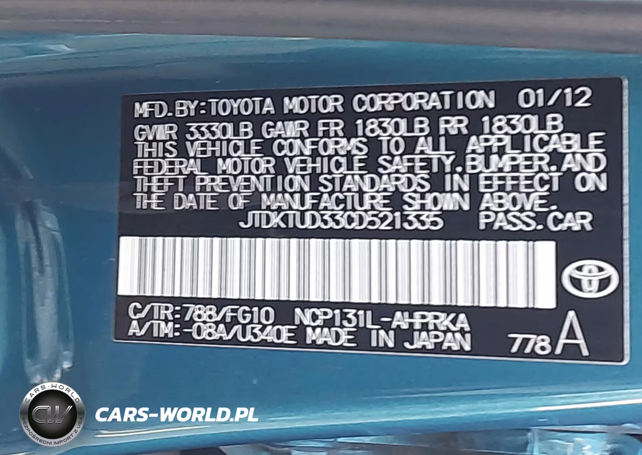 2012 Toyota Yaris Le VIN:JTDKTUD33CD521335 - 9