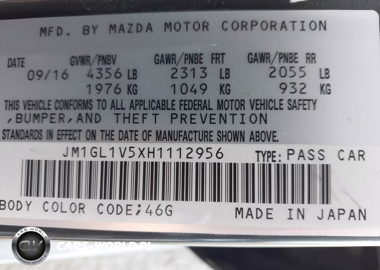 2017 Mazda Mazda6 Touring VIN:JM1GL1V5XH1112956 - 9