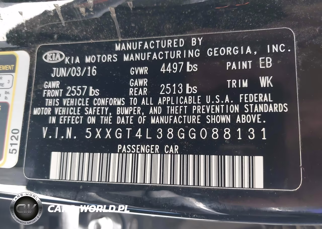 2016 Kia Optima Lx VIN:5XXGT4L38GG088131 - 9