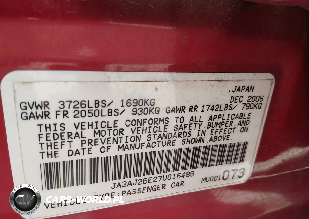 2007 Mitsubishi Lancer Es VIN:JA3AJ26E27U016489 - 9