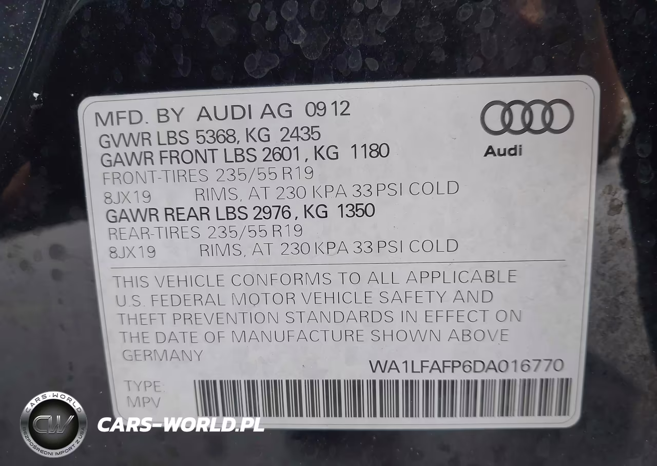 2013 Audi Q5 2.0T Premium VIN:WA1LFAFP6DA016770 - 9