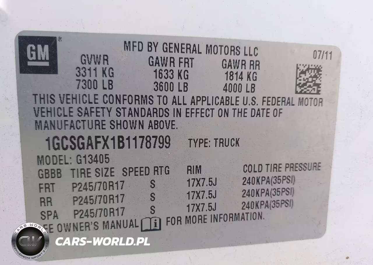 2011 Chevrolet Express 1500 Work Van VIN:1GCSGAFX1B1178799 - 9