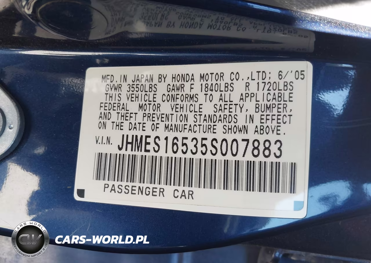 2005 Honda Civic Lx VIN:JHMES16535S007883 - 9