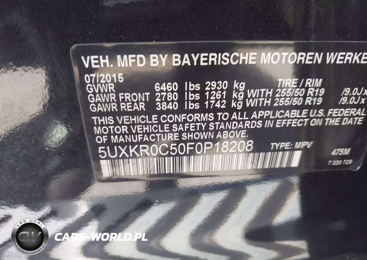 2015 BMW X5 xDrive35I VIN:5UXKR0C50F0P18208 - 9