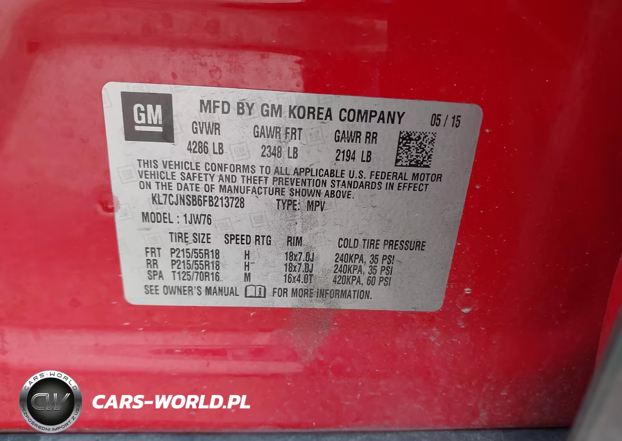 2015 Chevrolet Trax Ltz VIN:KL7CJNSB6FB213728 - 9
