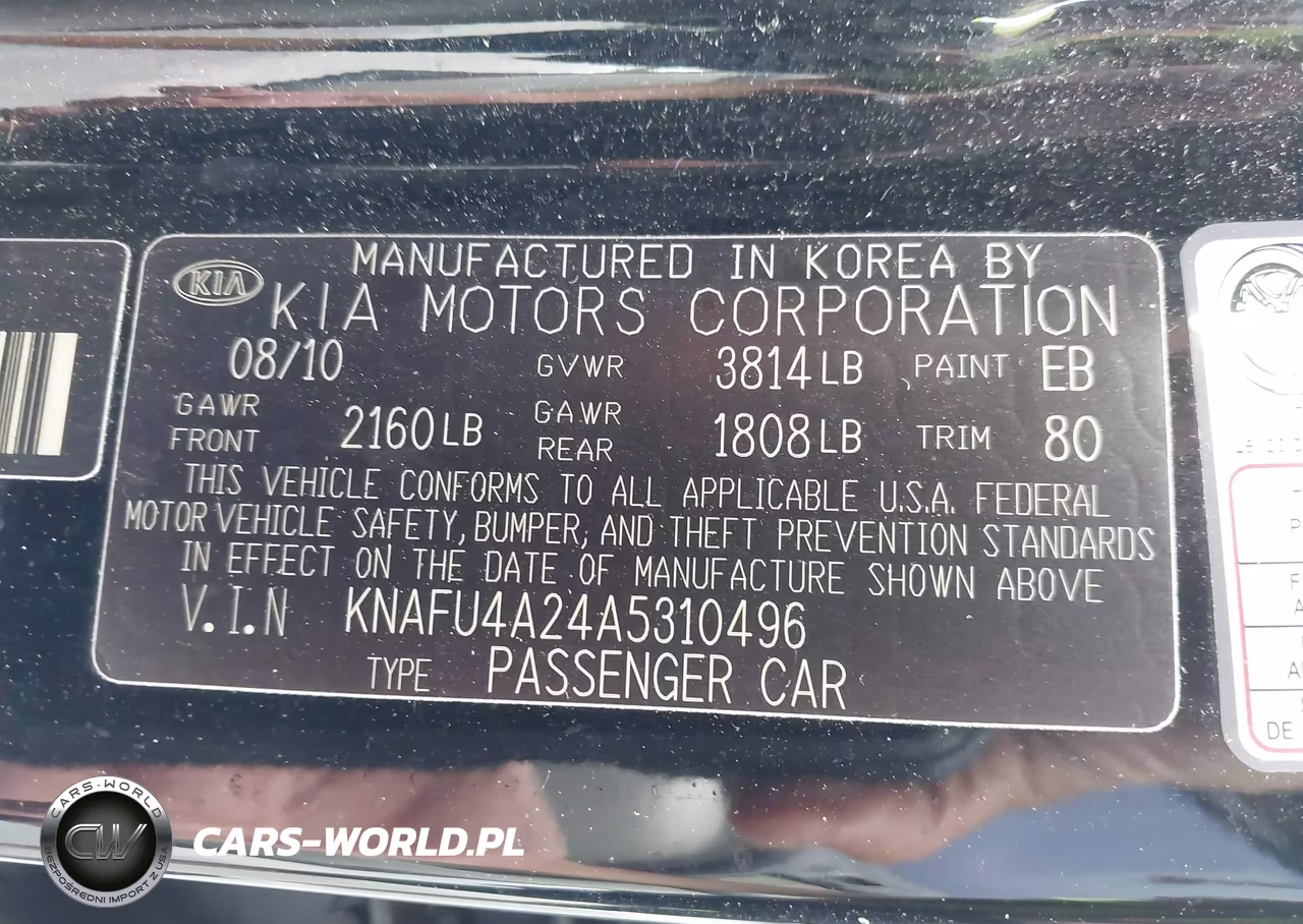 2010 Kia Forte Ex VIN:KNAFU4A24A5310496 - 9
