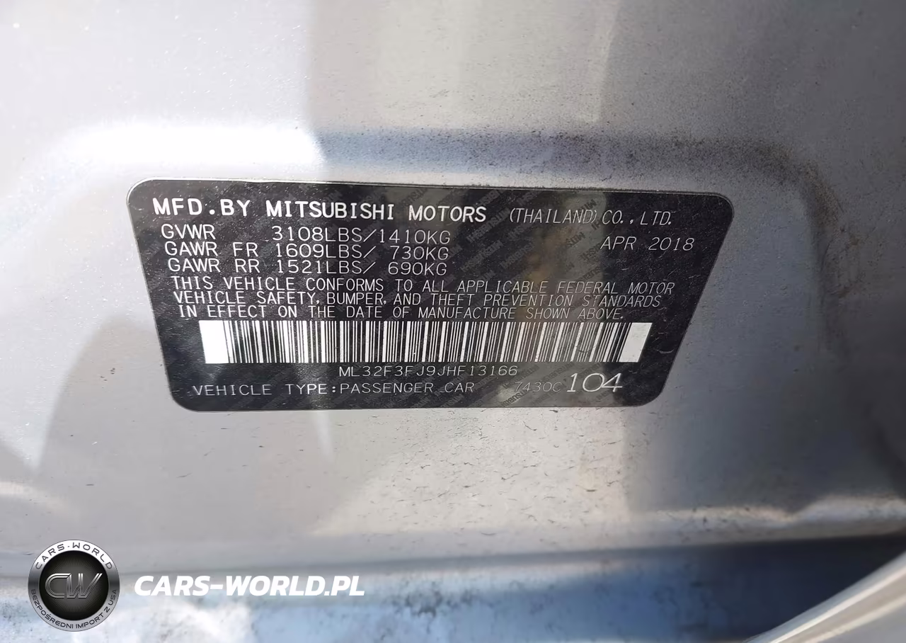 2018 Mitsubishi Mirage G4 Es VIN:ML32F3FJ9JHF13166 - 9