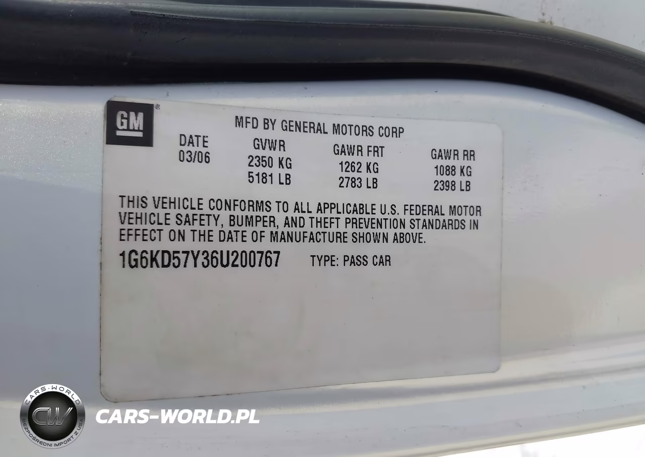2006 Cadillac Dts 1Sb VIN:1G6KD57Y36U200767 - 9
