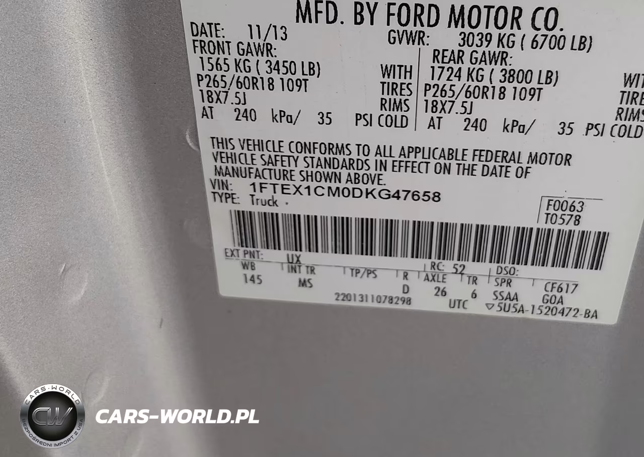 2013 Ford F-150 Xlt VIN:1FTEX1CM0DKG47658 - 9
