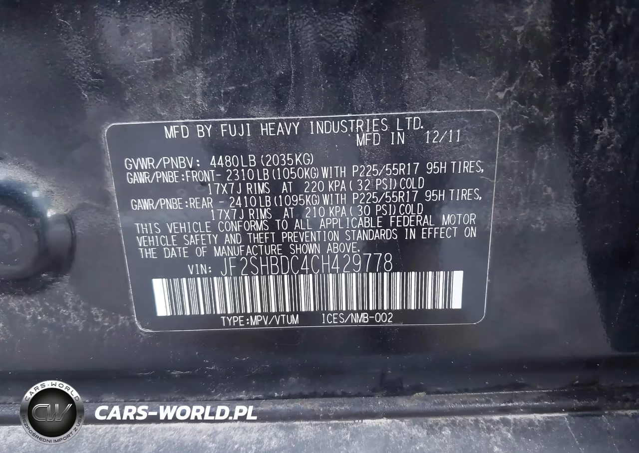 2012 Subaru Forester 2.5X Premium VIN:JF2SHBDC4CH429778 - 9