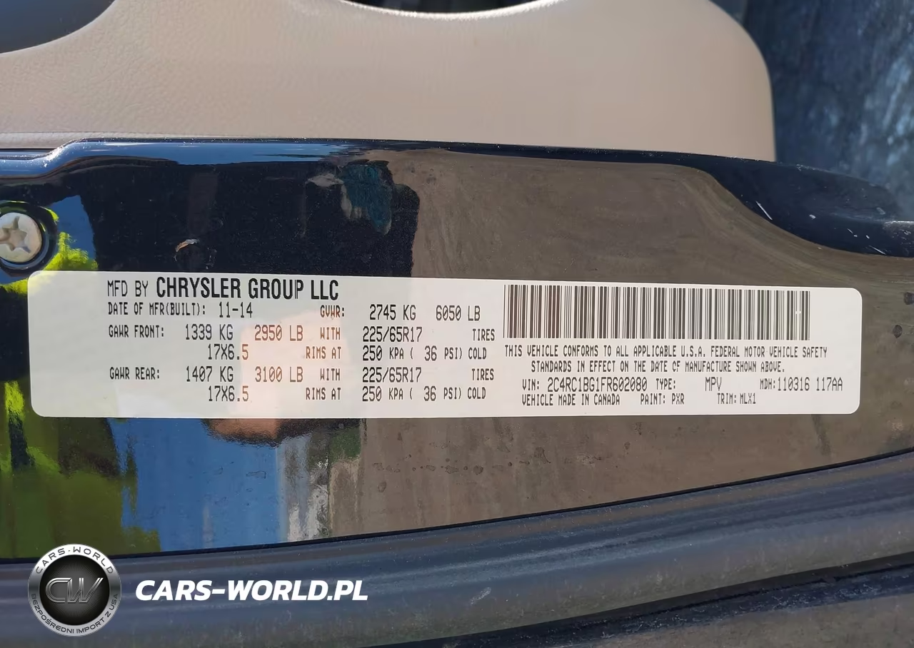 2015 Chrysler Town & Country Touring VIN:2C4RC1BG1FR602080 - 9