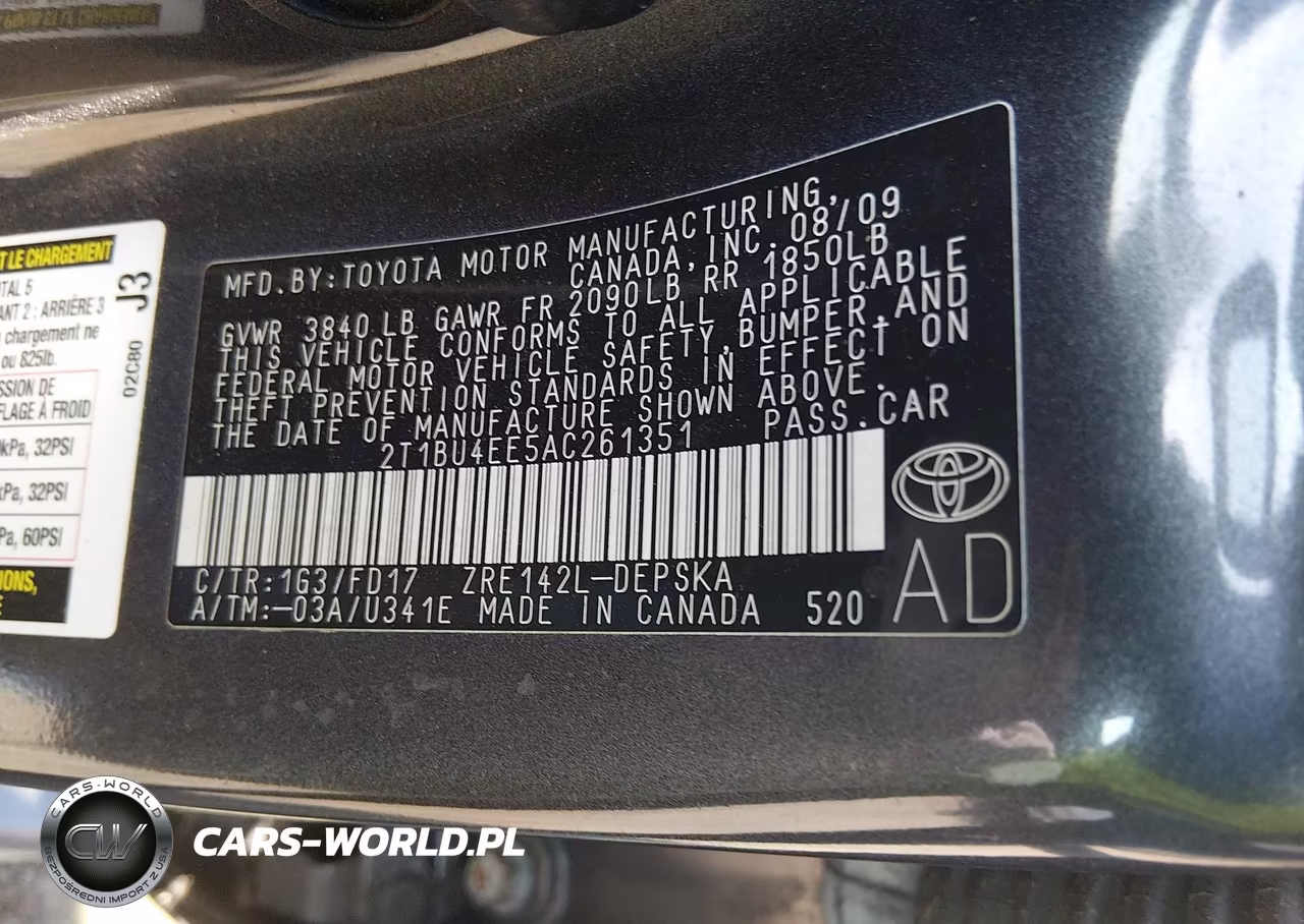 2010 Toyota Corolla S VIN:2T1BU4EE5AC261351 - 9