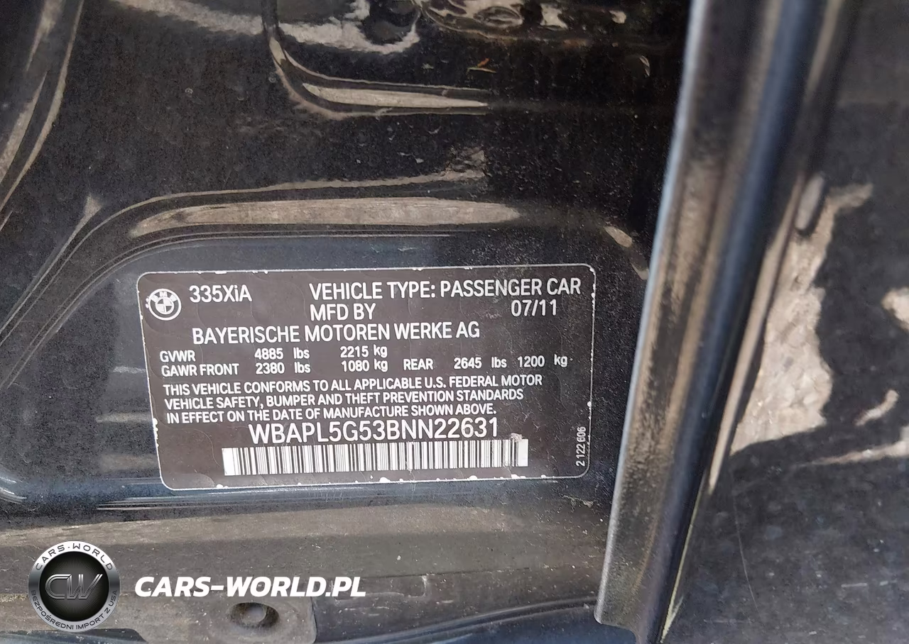 2011 BMW 335I xDrive VIN:WBAPL5G53BNN22631 - 9