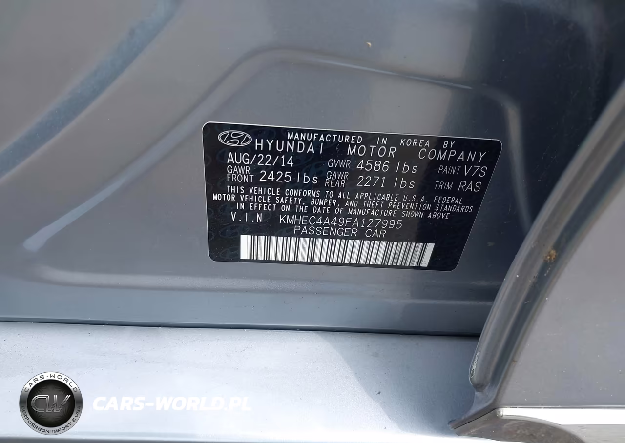2015 Hyundai Sonata Hybrid VIN:KMHEC4A49FA127995 - 9
