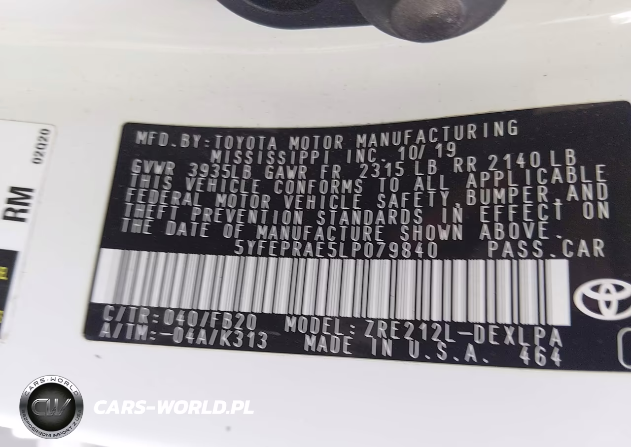 2020 Toyota Corolla Le VIN:5YFEPRAE5LP079840 - 9