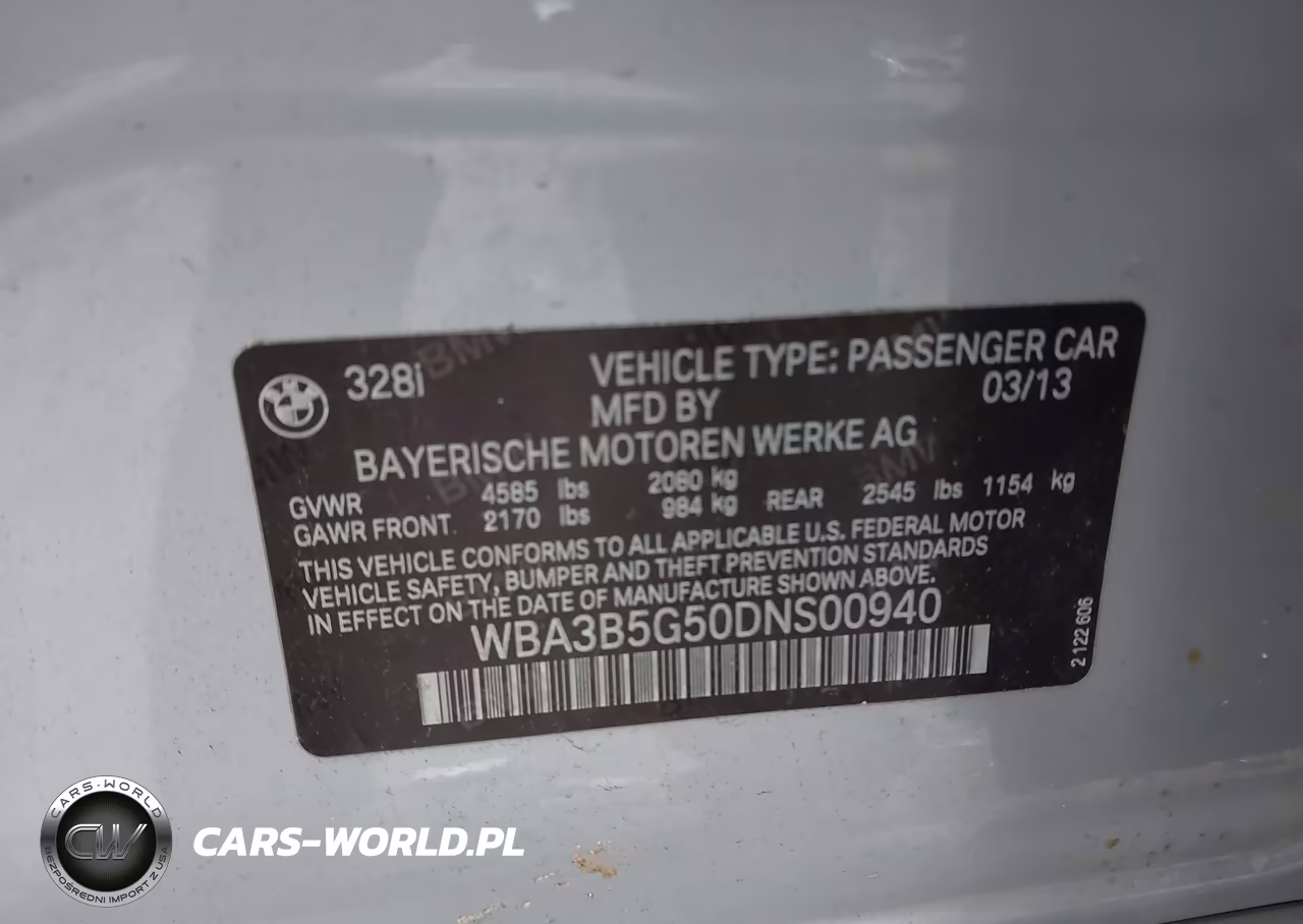 2013 BMW 328I xDrive VIN:WBA3B5G50DNS00940 - 9