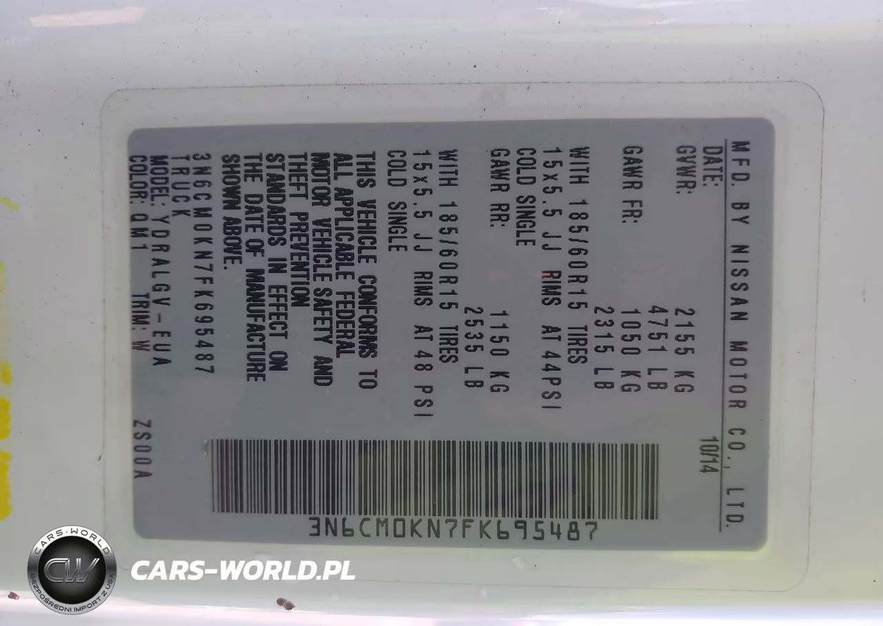 2015 Nissan Nv200 Sv VIN:3N6CM0KN7FK695487 - 9