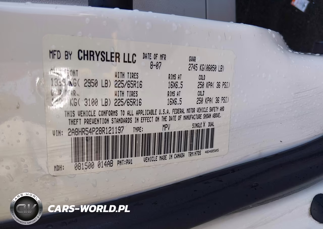 2008 Chrysler Town & Country Touring VIN:2A8HR54P28R121197 - 9