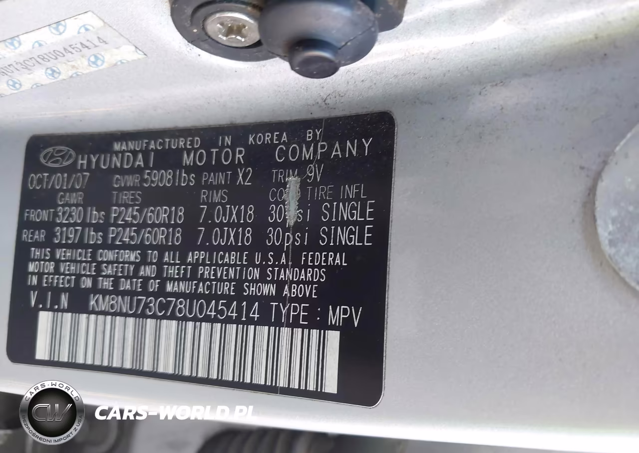 2008 Hyundai Veracruz Gls-Limited-Se VIN:KM8NU73C78U045414 - 9